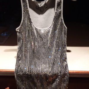 Next Era Silver Sequin Tank Top